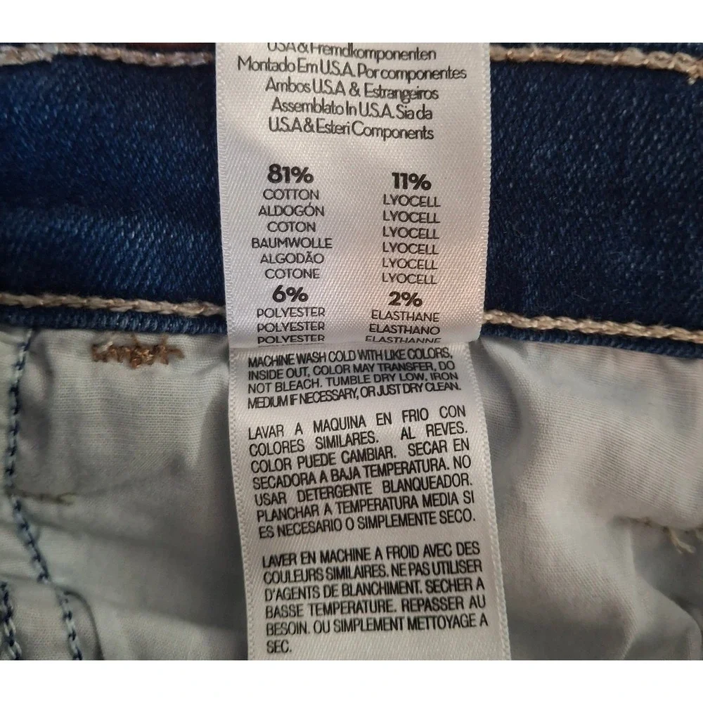 Mother The Hustler Ankle Fray Jeans Size 27 in Home Movies Wash Blue Flare